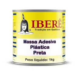 MASSA PLÁSTICA 1 KG PRETA IBERÊ - Rabelo Materiais Para Construção