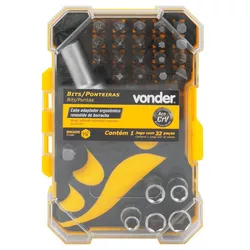 JOGO DE BITS/PONTEIRA CRV 32 PEÇAS ENC 1/4 3538100... - Rabelo Materiais Para Construção