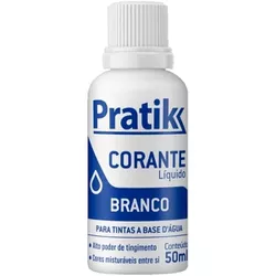 CORANTE LÍQUIDO BRANCO 50ML 5301156 PRATIK - Rabelo Materiais Para Construção