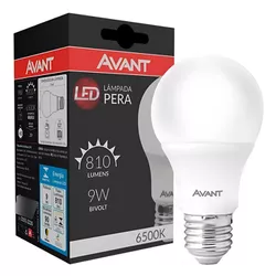 LÂMPADA LED PERA 9W 6500K BIVOLT 335401378 AVANT - Rabelo Materiais Para Construção