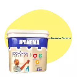 TINTA ECONÔMICA IPANEMA AMARELO CANÁRIO 3,6 LITROS... - Rabelo Materiais Para Construção