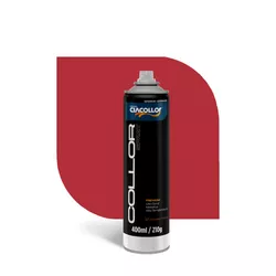 TINTA COLLOR SPRAY METÁLICO VERMELHO 210GR 400ML C... - Rabelo Materiais Para Construção