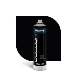 TINTA COLLOR SPRAY PRETO SEMI BRILHO 210GR 400ML C... - Rabelo Materiais Para Construção