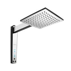 CHUVEIRO ACQUA CENTURY DIGITAL BLACK/CROMADO 7500W... - Rabelo Materiais Para Construção