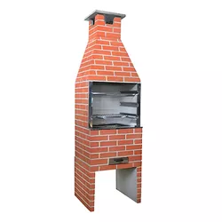 CHURRASQUEIRA (P. M.) TIJOLINHO CEREJA 65X50CM LÍD... - Rabelo Materiais Para Construção