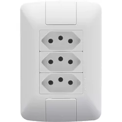 CONJUNTO ARIA 3 TOMADAS 2P+T 10A 250V 57241/076 TR... - Rabelo Materiais Para Construção