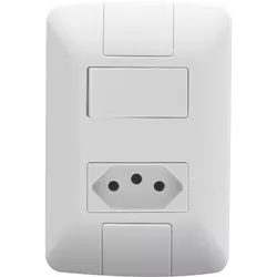 CONJUNTO ARIA INTERRUPTOR SIMPLES + TOMADA 2P+T 10... - Rabelo Materiais Para Construção
