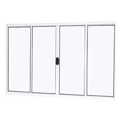 JANELA CORRER SEM GRADE 4 FOLHAS LISO SLIM 120X100... - Rabelo Materiais Para Construção