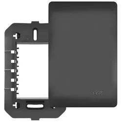 PLACA HABITAT BLACK COM SUPORTE CEGA 4X2 4068 FAME - Rabelo Materiais Para Construção