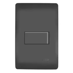 INTERRUPTOR SIMPLES HABITAT BLACK 16A 250V 4046 FA... - Rabelo Materiais Para Construção