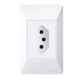 TOMADA PADRÃO PLACA 2P+T 20A 250V 1406 FAME - Rabelo Materiais Para Construção