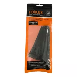 ABRAÇADEIRA NYLON PRETA 2,5X140MM FOXLUX - Rabelo Materiais Para Construção