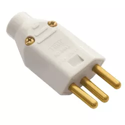 PLUG PADRÃO 2P+T 20A 250V CINZA 1730 FAME - Rabelo Materiais Para Construção