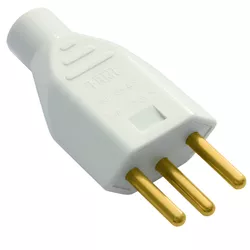 PLUG MACHO PADRÃO 2P+T 10A CINZA 1729 FAME - Rabelo Materiais Para Construção