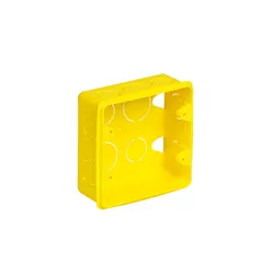 CAIXA DE LUZ PVC 4X4 AMARELA KRONA - Rabelo Materiais Para Construção