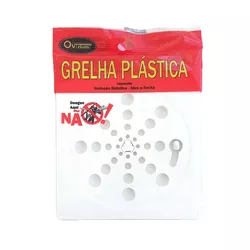 GRELHA PLÁSTICA QUADRADA 15CM BRANCO OVERTIME - Rabelo Materiais Para Construção