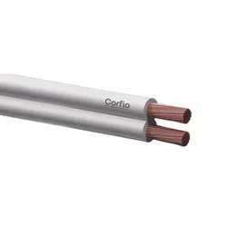 CABO PARALELO 2X1,00MM BRANCO METRO CORFIO - Rabelo Materiais Para Construção
