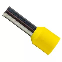 TERMINAL PRE-ISOLADO TIPO TUBULAR AMARELO 6,0MM - Rabelo Materiais Para Construção