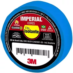 FITA ISOLANTE AZUL 19MMX10M IMPERIAL 3M - Rabelo Materiais Para Construção