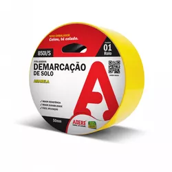 FITA DEMARCAÇÃO SOLO AMARELA 50MMX15M ADERE - Rabelo Materiais Para Construção