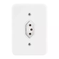 TOMADA POLLAR 2P+T 10A 250V BRANCO 1901.113 RADIAL - Rabelo Materiais Para Construção