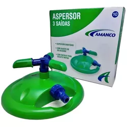 ASPERSOR JARDIM 3 SAÍDAS COM BASE 98638 AMANCO - Rabelo Materiais Para Construção