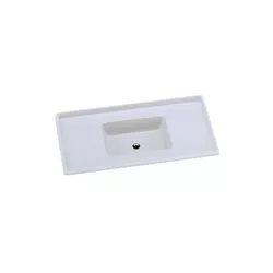 PIA SINTÉTICA STANDARD GRANITADA 100X50CM GELO 505... - Rabelo Materiais Para Construção