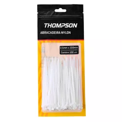 ABRAÇADEIRA NYLON BRANCA 3,6X150MM THOMPSON - Rabelo Materiais Para Construção