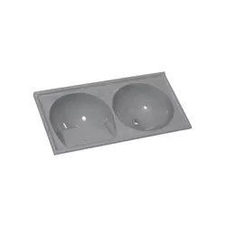 TANQUE SINTÉTICO DUPLO MÁRMORE Nº 1 100X52CM CINZA... - Rabelo Materiais Para Construção