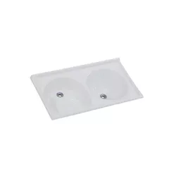 TANQUE SINTÉTICO GRANITADO DUPLO JUNIOR 85X46CM GE... - Rabelo Materiais Para Construção