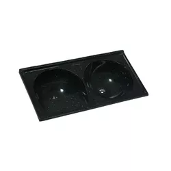 TANQUE SINTÉTICO DUPLO MÁRMORE Nº 1 100X52CM PRETO... - Rabelo Materiais Para Construção