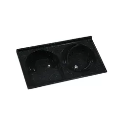 TANQUE SINTÉTICO DUPLO MÁRMORE Nº 2 110X59CM PRETO... - Rabelo Materiais Para Construção