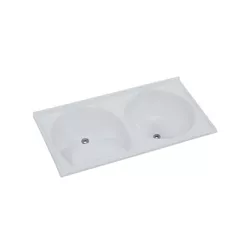 TANQUE SINTÉTICO DUPLO MÁRMORE Nº 3 124X62CM GELO ... - Rabelo Materiais Para Construção