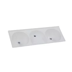 TANQUE SINTÉTICO GRANITADO TRIPLO Nº 3 145X52CM GE... - Rabelo Materiais Para Construção