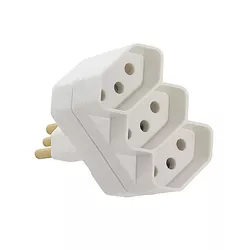TE 3 SAÍDAS 2P+T 10A 250V CINZA 1491 FAME - Rabelo Materiais Para Construção