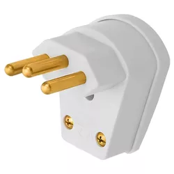 PLUG MACHO PADRÃO 90º 2P+T 10A 250V CINZA 1481 FAM... - Rabelo Materiais Para Construção