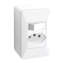 INTERRUPTOR SIMPLES E TOMADA 2P+T 20A 250V 1416 FA... - Rabelo Materiais Para Construção
