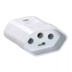 PLUG FÊMEA 2P+T 10A 250V 57402/053 TRAMONTINA - Rabelo Materiais Para Construção