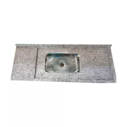 PIA COM CUBA INOX VENTURINI MAX 1,50X57 BRANCO POR... - Rabelo Materiais Para Construção