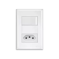INTERRUPTOR SIMPLES + TOMADA EVIDENCE PADRÃO 2P+T ... - Rabelo Materiais Para Construção