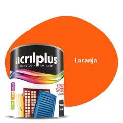 ESMALTE SINTÉTICO LARANJA 900ML 006079 ACRILPLUS - Rabelo Materiais Para Construção