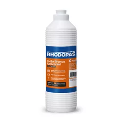 COLA BRANCA PVA UNIVERSAL 500 GR RHODOPAS - Rabelo Materiais Para Construção