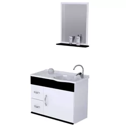 KIT ARMÁRIO SIENA SUSP. 2 GAVETAS E ESPELHO 55,5CM... - Rabelo Materiais Para Construção