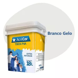 TINTA ACRILCOR BRANCO GELO BALDE 18 LTS ACRILPLUS - Rabelo Materiais Para Construção