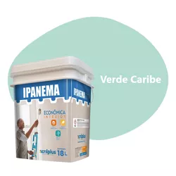 TINTA ECONÔMICA IPANEMA VERDE CARIBE 18 LTS ACRILP... - Rabelo Materiais Para Construção