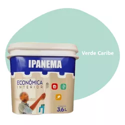 TINTA ECONÔMICA IPANEMA VERDE CARIBE 3,6 LTS ACRIL... - Rabelo Materiais Para Construção