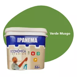TINTA ECONÔMICA IPANEMA VERDE MUSGO 3,6 LTS ACRILP... - Rabelo Materiais Para Construção