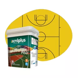 TINTA PISO FLEX AMARELO 18 LTS 081007 ACRILPLUS - Rabelo Materiais Para Construção