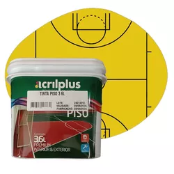 TINTA PISO FLEX AMARELO 3,6 LTS ACRILPLUS - Rabelo Materiais Para Construção