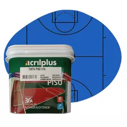 TINTA PISO FLEX AZUL 3,6 LTS ACRILPLUS - Rabelo Materiais Para Construção